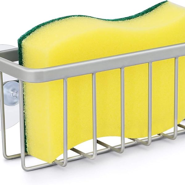 Kitchen sink sponge rack, kitchen sink storage rack - silver