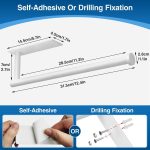 Tissue holder, self-adhesive or drill-hole type, white, 1 piece per pack - Image 3