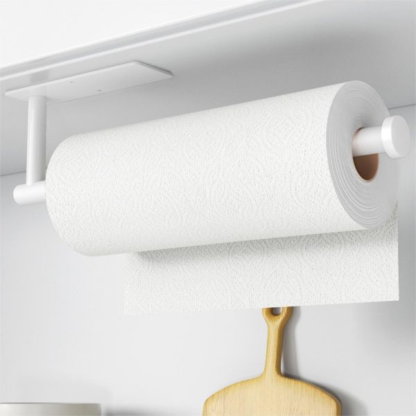 Tissue holder, self-adhesive or drill-hole type, white, 1 piece per pack