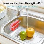 Kitchen sink sponge rack, kitchen sink storage rack - silver - Image 3